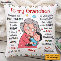 Personalized Gift For Grandson Hug This Pillow 27482 thumb 1