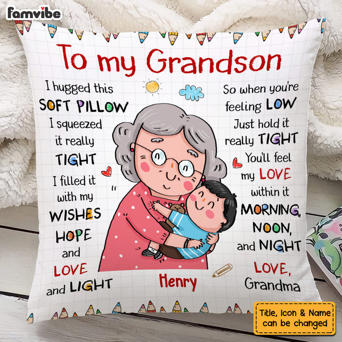 Personalized Gift For Grandson Hug This Pillow 27482 1