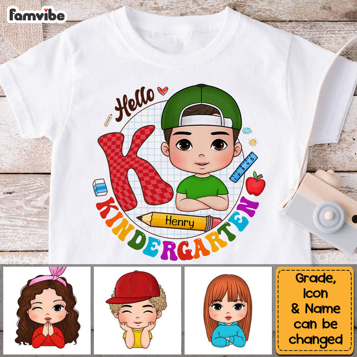Personalized Gift For Grandson  Hello Kindergarten Back To School Kid T Shirt 27484 1