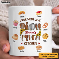 Personalized Birthday Gifts For Grandma Nana's Kitchen Made With Love Pastries Mug 27491 thumb 1