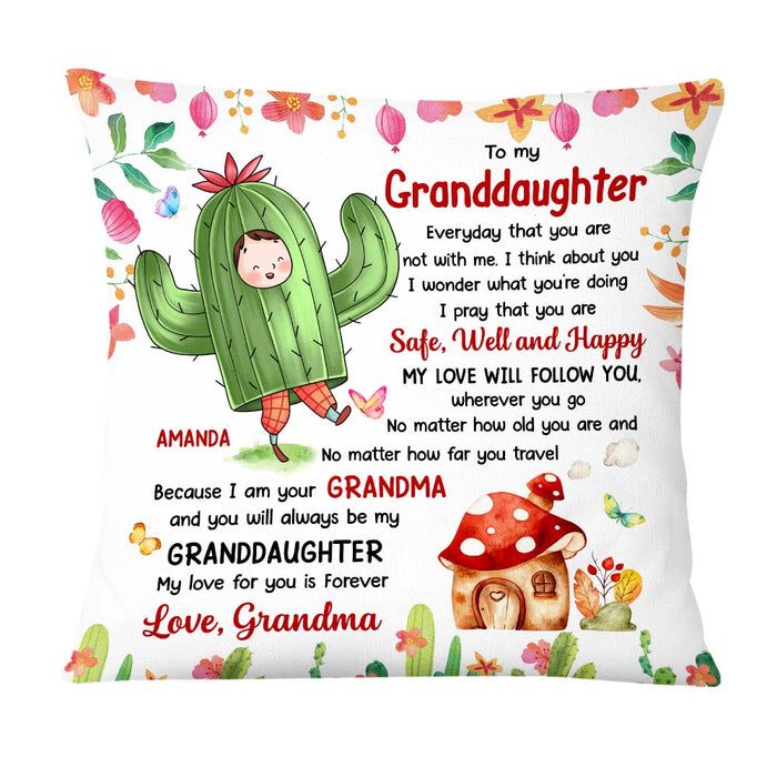 Personalized Gift For Granddaughter Flower Fairy To My Granddaughter Pillow 27492 1