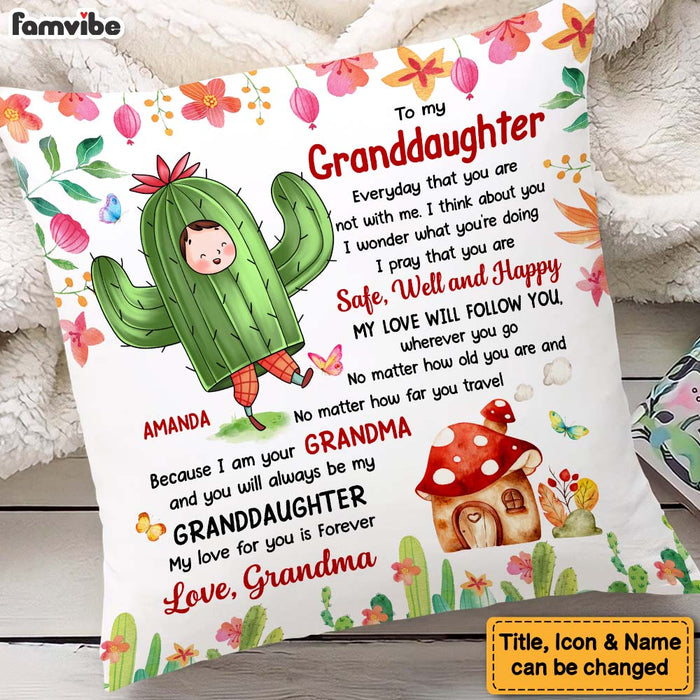 Personalized Gift For Granddaughter Flower Fairy To My Granddaughter Pillow 27492 1