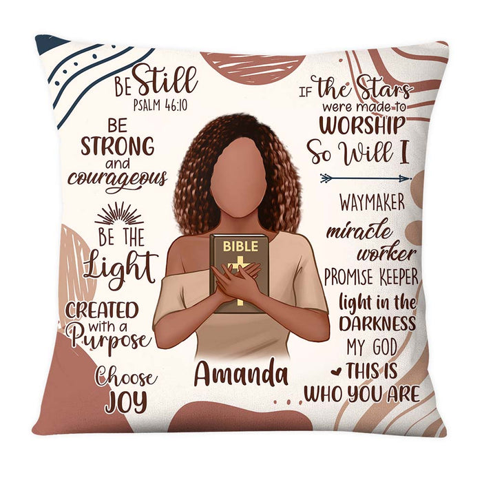 Personalized Gift For Daughter Christian Be Still Be Strong Pillow 27493 1