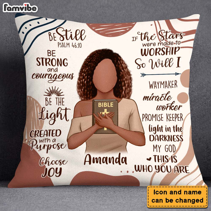 Personalized Gift For Daughter Christian Be Still Be Strong Pillow 27493 1