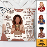 Personalized Gift For Daughter Christian Be Still Be Strong Pillow 27493 thumb 1