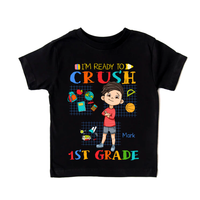 Personalized Back To School Gift For Grandson I'm Ready To Crush 1ST Grade Kid T Shirt 27494 thumb 1