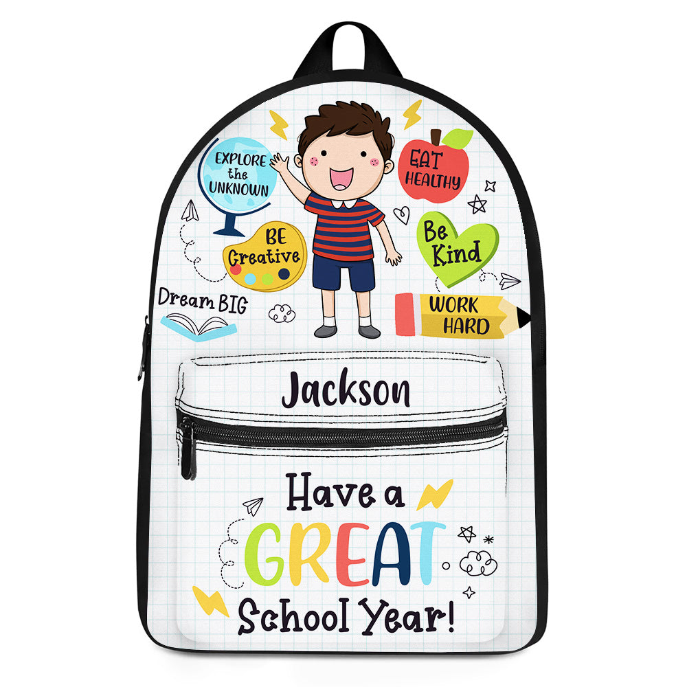 Personalized Gift For Grandson Back To School BackPack 27495 Primary Mockup