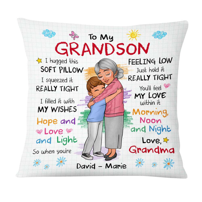 Personalized Gift For Grandson Hug This Pillow 27498 1