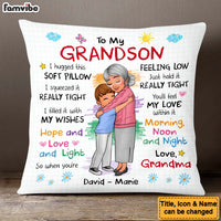 Personalized Gift For Grandson Hug This Pillow 27498 thumb 1
