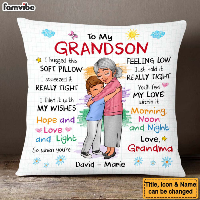 Personalized Gift For Grandson Hug This Pillow 27498 1