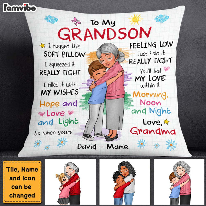 Personalized Gift For Grandson Hug This Pillow 27498 1