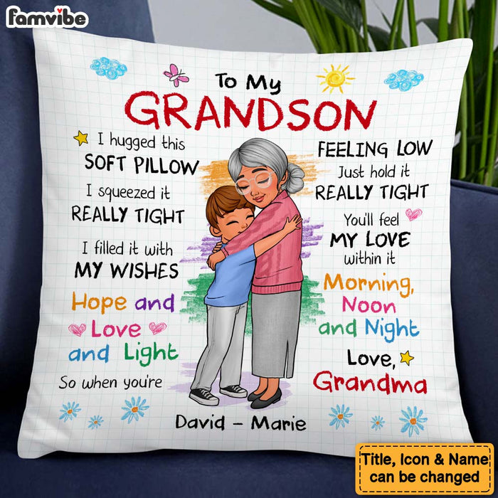 Personalized Gift For Grandson Hug This Pillow 27498 1