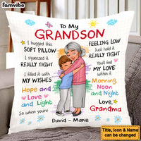 Personalized Gift For Grandson Hug This Pillow 27498 thumb 1