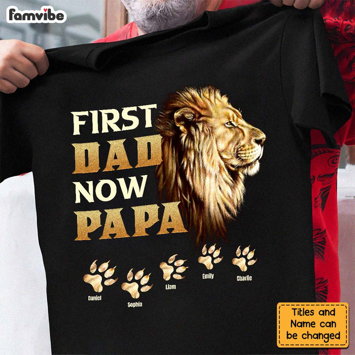 Personalized Birthday Gift For Grandpa First Dad Now Papa Lion Shirt - Hoodie - Sweatshirt 27499 1