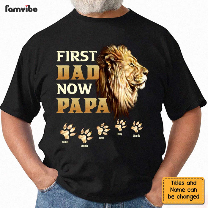 Personalized Birthday Gift For Grandpa First Dad Now Papa Lion Shirt - Hoodie - Sweatshirt 27499 1