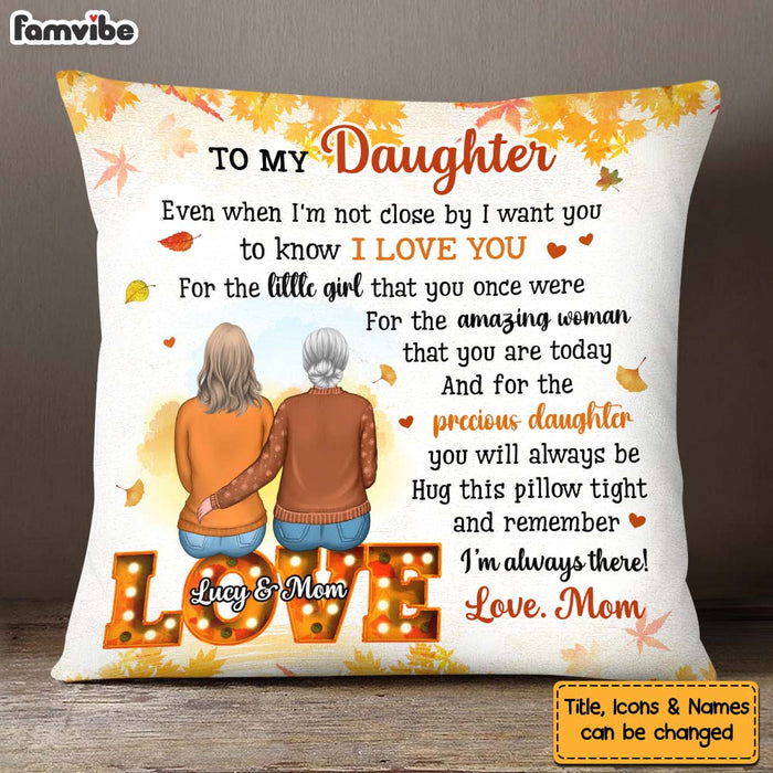 Personalized Gift For Daughter Fall Theme Pillow 27500 1