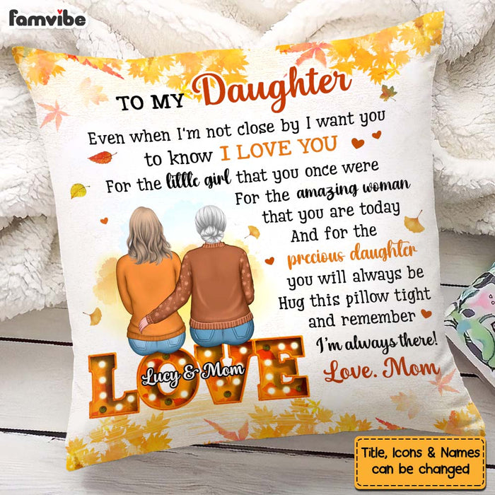 Personalized Gift For Daughter Fall Theme Pillow 27500 1