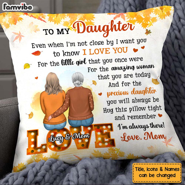 Personalized Gift For Daughter Fall Theme Pillow 27500 1