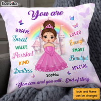 Personalized Birthday Gift For Granddaughter Fairy Tales Princess Pillow 27504 thumb 1