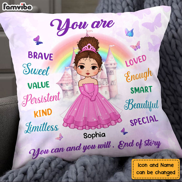Personalized Birthday Gift For Granddaughter Fairy Tales Princess Pillow 27504 1