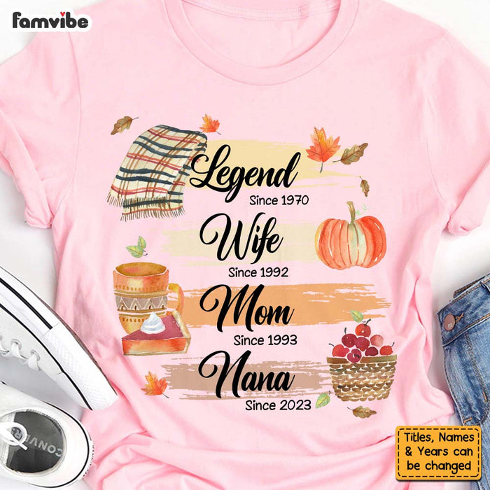 Personalized Birthday Gifts For Grandma Legend Wife Mom Nana Fall Elements Shirt - Hoodie - Sweatshirt 27506 1