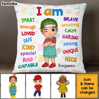Personalized Birthday Gifts For Grandson I Am Amazing Back To School Affirmation Pillow 27508 thumb 1