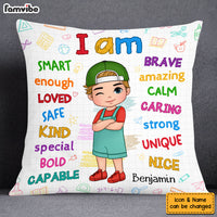 Personalized Birthday Gifts For Grandson I Am Amazing Back To School Affirmation Pillow 27508 thumb 1