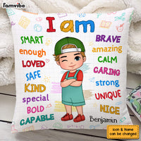 Personalized Birthday Gifts For Grandson I Am Amazing Back To School Affirmation Pillow 27508 thumb 1