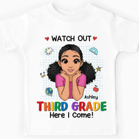 Personalized Gift For Granddaughter Watch Out Kindergarten Here I Come Kid T Shirt 27509 thumb 1