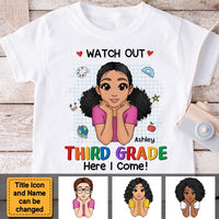 Personalized Gift For Granddaughter Watch Out Kindergarten Here I Come Kid T Shirt 27509 thumb 1
