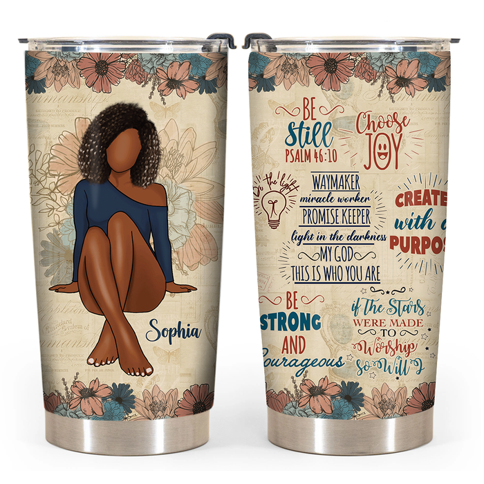 Personalized Gift For Daughter Christian Be Still Be Strong Steel Tumbler 27510 1