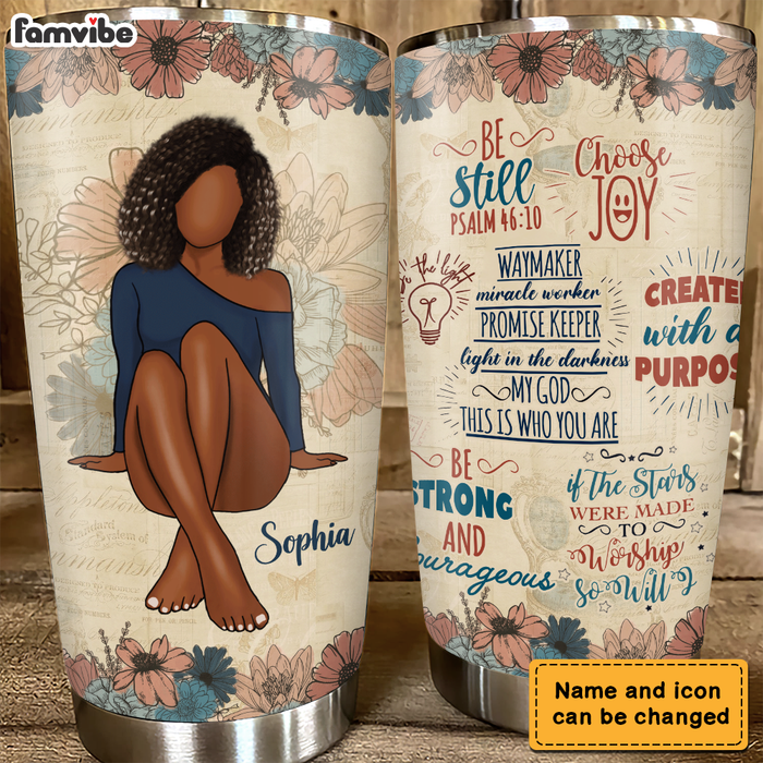 Personalized Gift For Daughter Christian Be Still Be Strong Steel Tumbler 27510 1