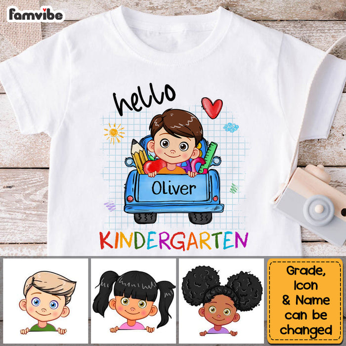 Personalized Back To School Gift For Grandson Truck School Kid T Shirt 27512 1