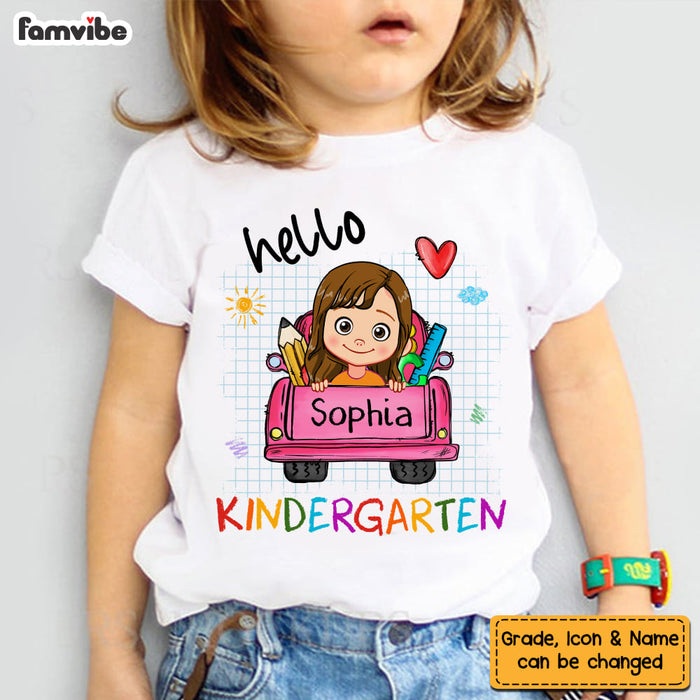 Personalized Back To School Gift For Grandson Truck School Kid T Shirt 27512 1