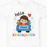 Personalized Back To School Gift For Grandson Truck School Kid T Shirt 27512 thumb 1