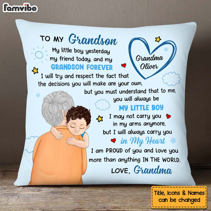 Personalized Gift For Grandson Baby Shark Hug This Pillow 27887 - Famvibe