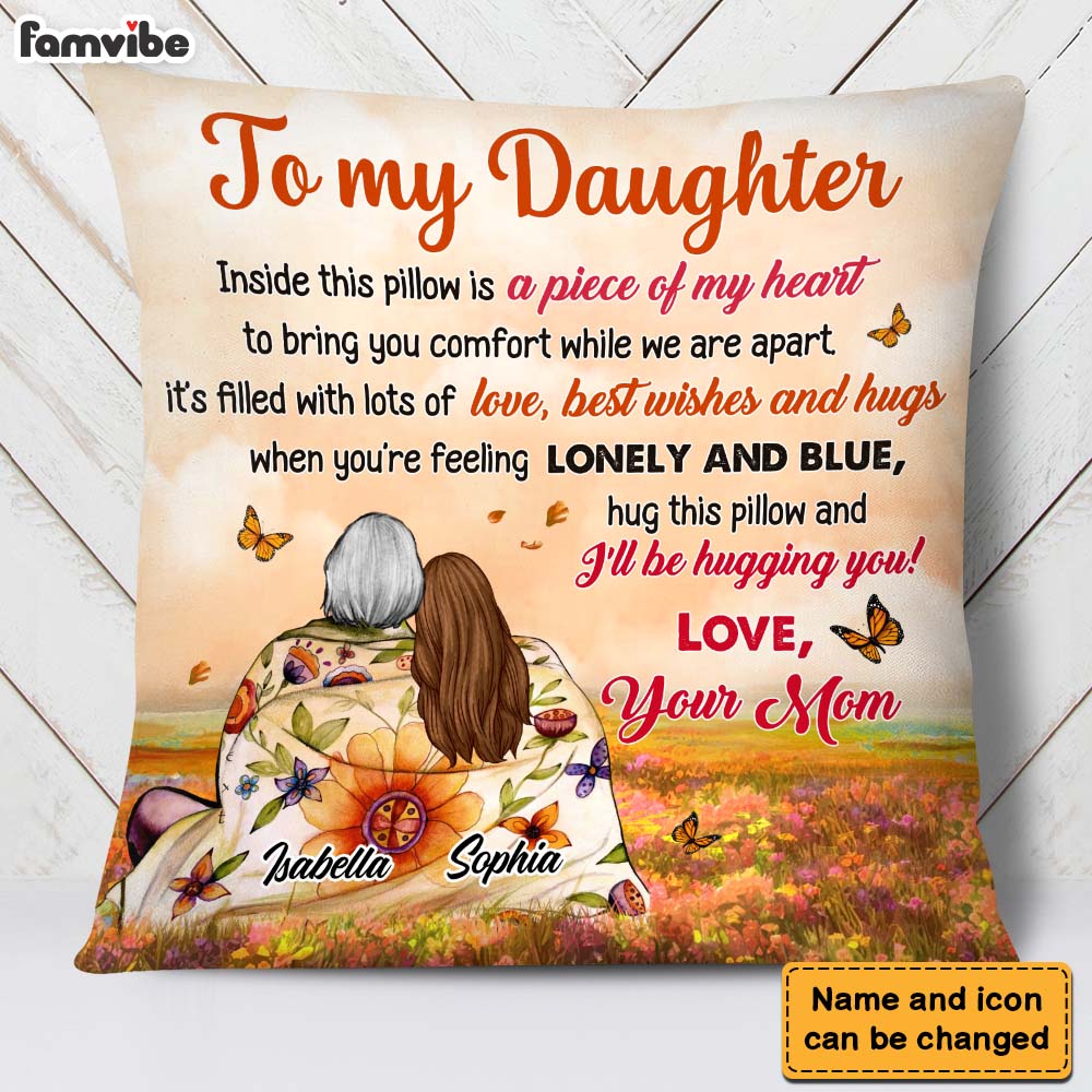 Personalized Gift For Daughter From Mom Pillow 27514 Primary Mockup