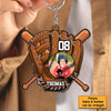 Personalized Gift For Grandson For Baseball Boy Upload Photo Wood Keychain 27515 1