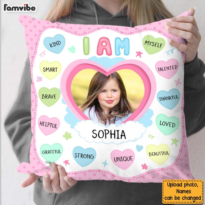 Personalized Gift For Granddaughter Customizable Photo I Am Kind Pillow 27517 1