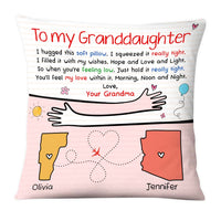 Personalized Birthday Gift For Granddaughter Long Distance Hug This Pillow 27518 thumb 1