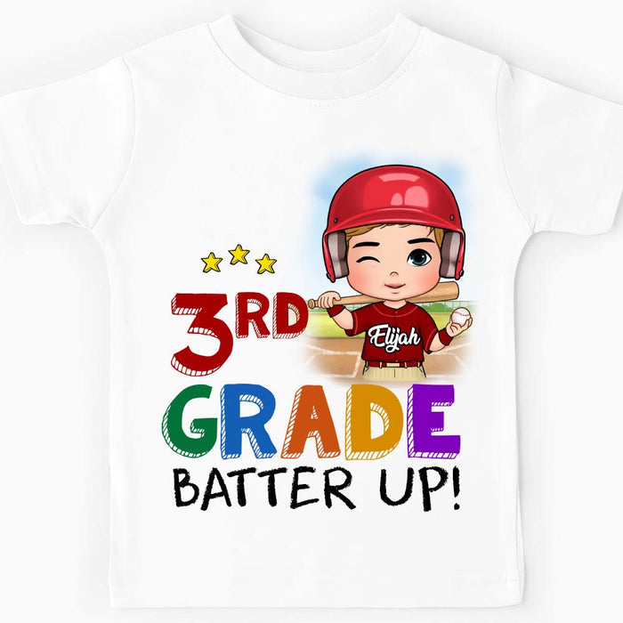 Personalized Gift For Grandson Batter Up Baseball Kid T Shirt 27520 1