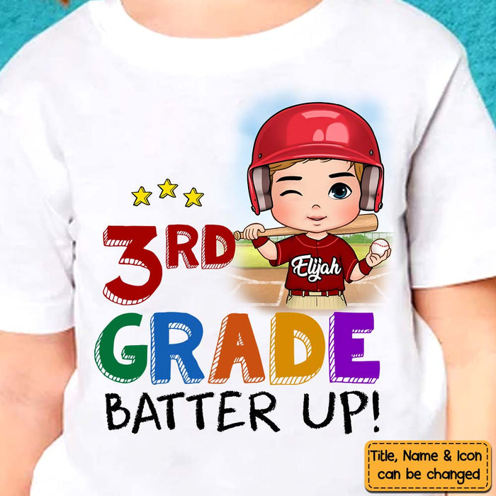 Personalized Gift For Grandson Batter Up Baseball Kid T Shirt 27520 1