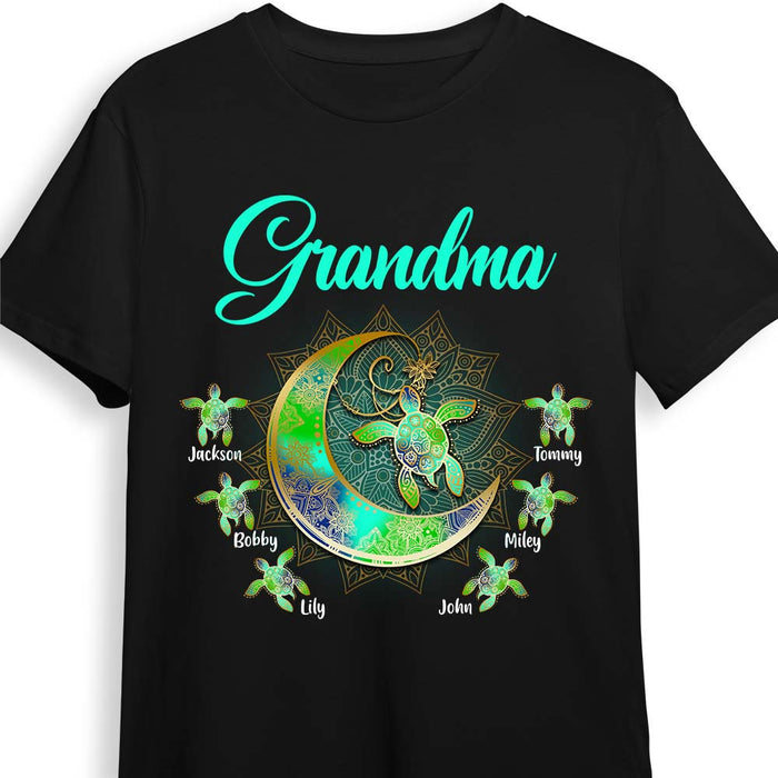 Personalized Gift For Grandma Turtle Moon Shirt - Hoodie - Sweatshirt 27522 1