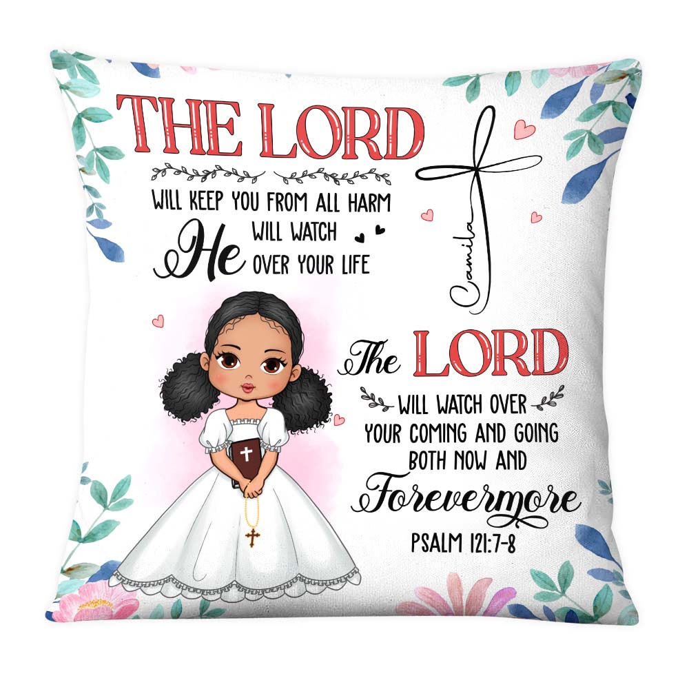 Personalized Gift For Grandson Communion God Protect Me Pillow 27531 Primary Mockup