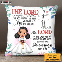 Personalized Gift For Granddaughter Communion God Protect Me Pillow 27531 thumb 1