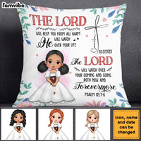 Personalized Gift For Granddaughter Communion God Protect Me Pillow 27531 thumb 1