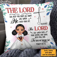 Personalized Gift For Granddaughter Communion God Protect Me Pillow 27531 thumb 1