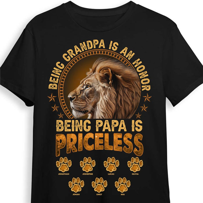 Personalized Cool Birthday Gift For Grandpa Lion Being PaPa Is Priceless Shirt - Hoodie - Sweatshirt 27532 1