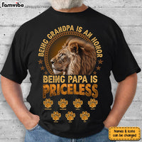 Personalized Cool Birthday Gift For Grandpa Lion Being PaPa Is Priceless Shirt - Hoodie - Sweatshirt 27532 thumb 1