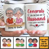 Personalized Gift For Husband For Couple Anniversary Congrats On Being My Husband Mug 27535 thumb 1
